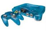 Nintendo 64 - Nintendo 64 Clear Blue Console Loose