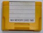 Nintendo 64 - Nintendo 64 Memory Pack Yellow Loose