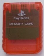 Sony Playstation - Sony Playstation Memory Card Clear Red Loose
