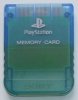 Sony Playstation Memory Card Clear Blue Loose