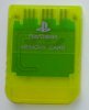 Sony Playstation Memory Card Clear Yellow Loose